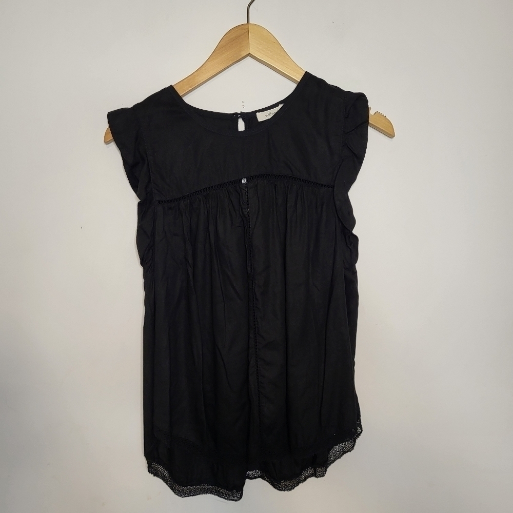 Aritzia Wilfred Meryon Black Lace Top Size XXS